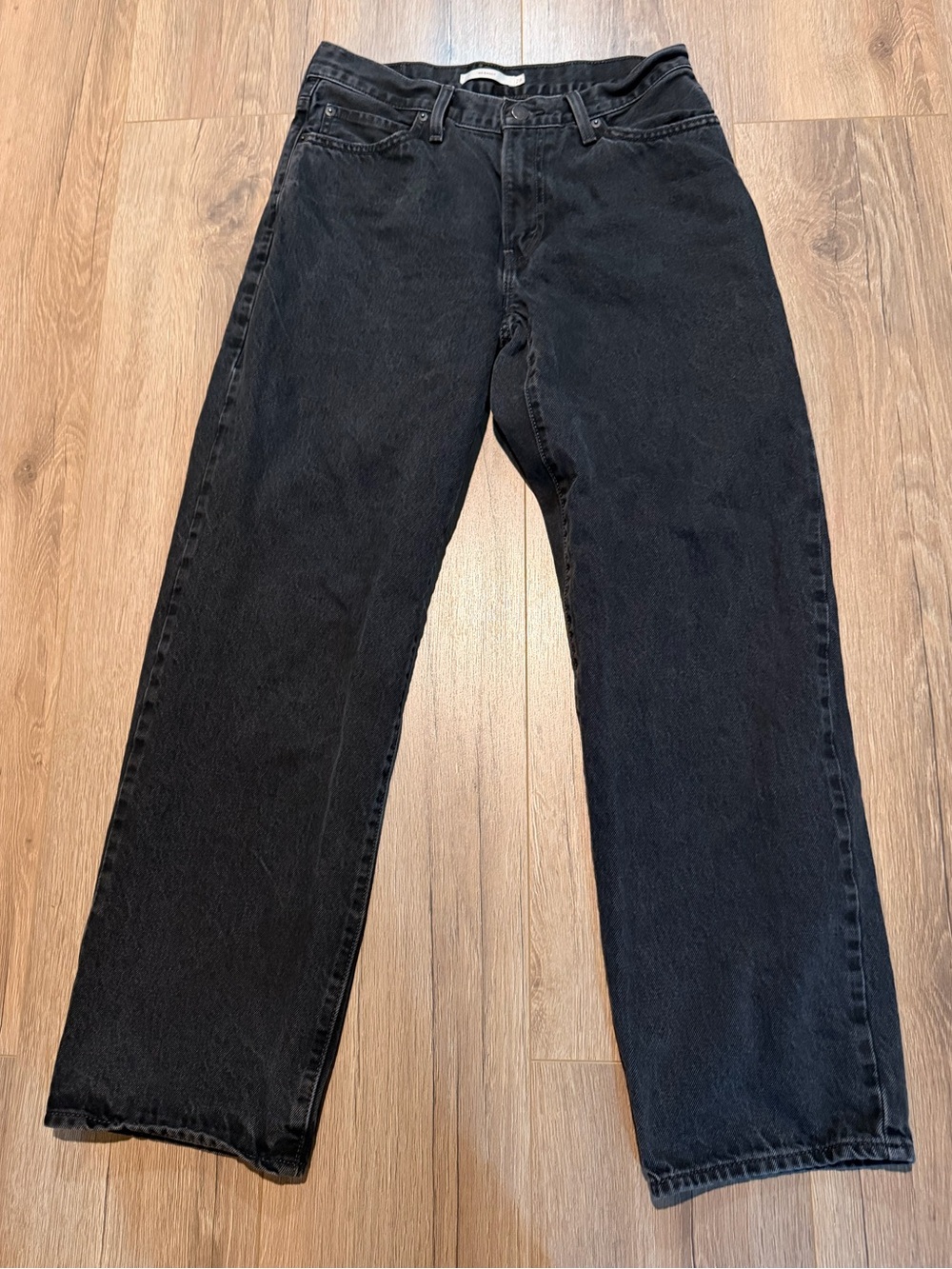Levi’s ‘94 Baggy Jeans Denim Black Open Mind Wide Leg Women’s 28 x 31 Y2K Style